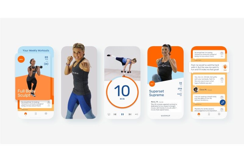 Daily Burn app landing page.