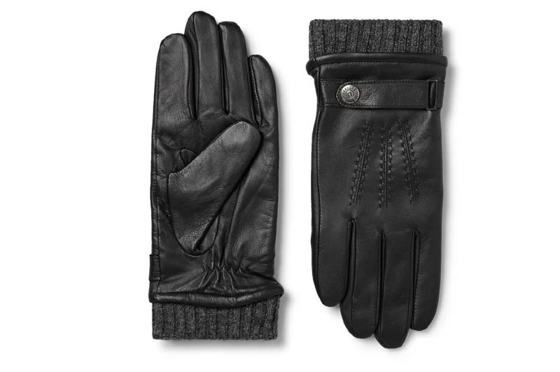 Dents Henley Leather and Wool Gloves