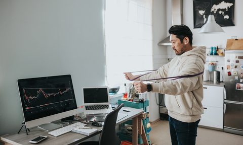 Desk exercises workout while at work