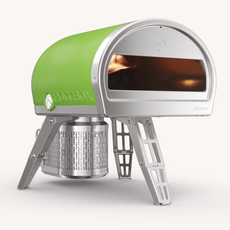 Gozney Roccbox Pizza Oven cooks artisan crust pizza in as little as 60 seconds.