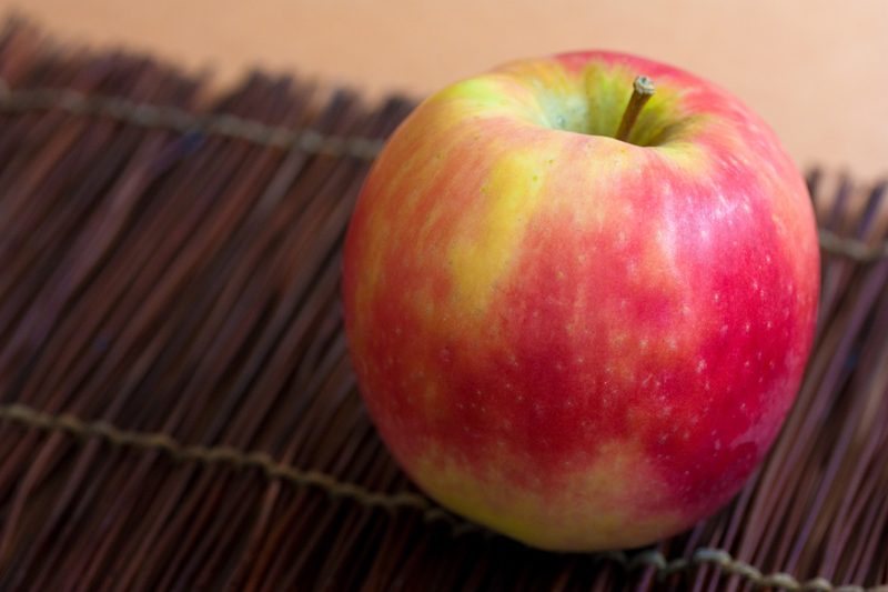 A closeup of Pink Lady Apple.