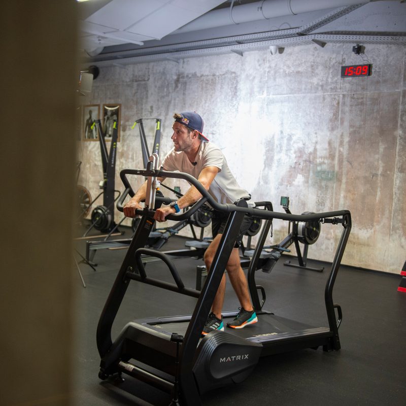 Man on a treadmill