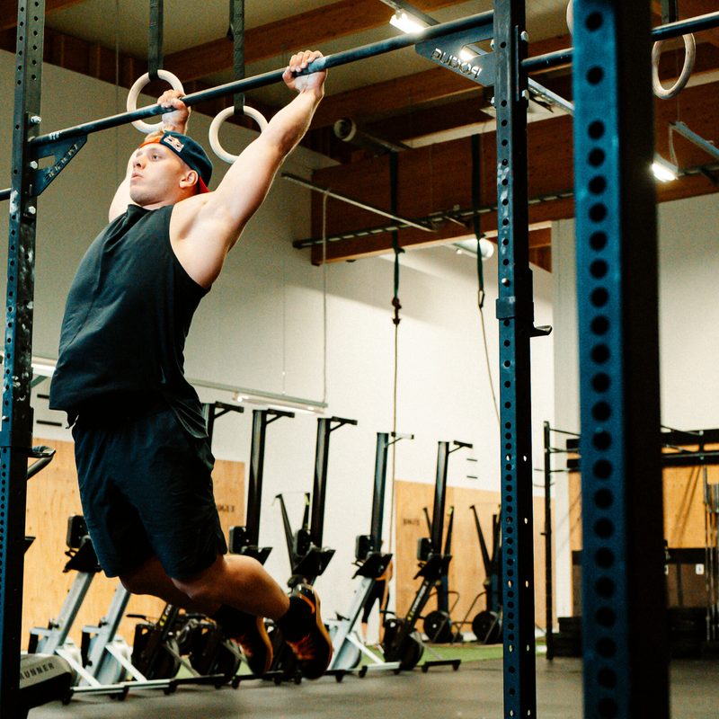 Man working out in the gym