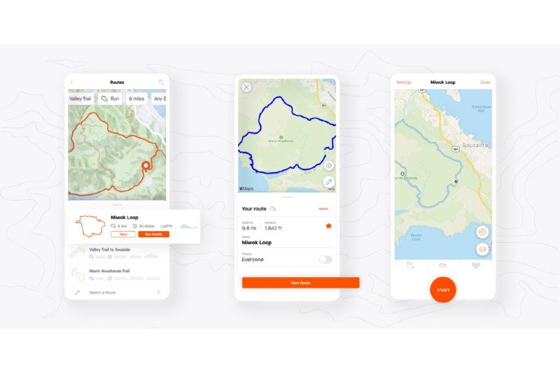 Strava running landing page.