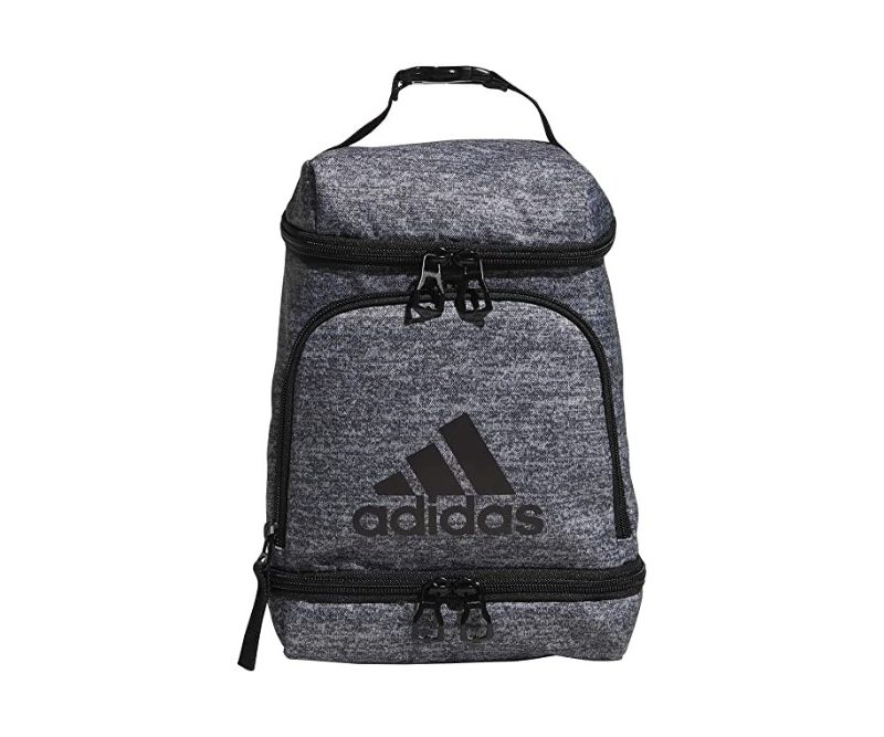 The adidas Unisex Excel Insulated Lunch Bag has a buckle handle and can be turned into a backpack or gym bag.