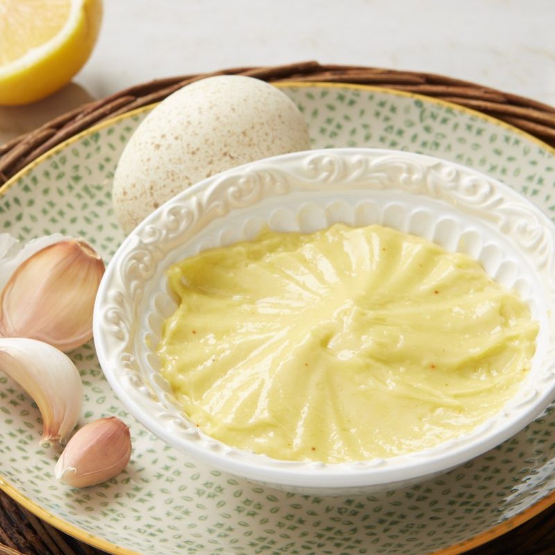Classic aioli with lemon, fresh garlic and eggs