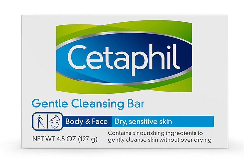 Cetaphil cleansing bar soap.