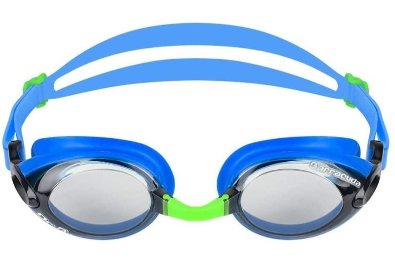 Dr. B Barracuda RX Swim Goggle in blue and green.