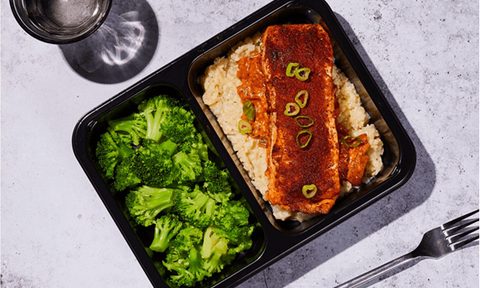 A Factor meal kit on a table.