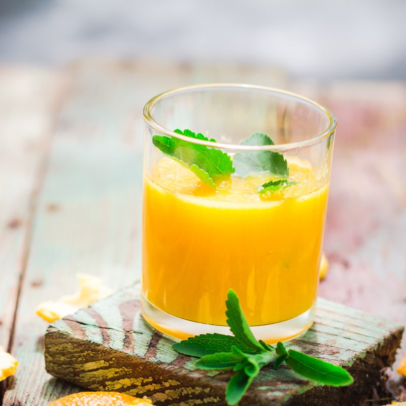 Stevia in orange juice