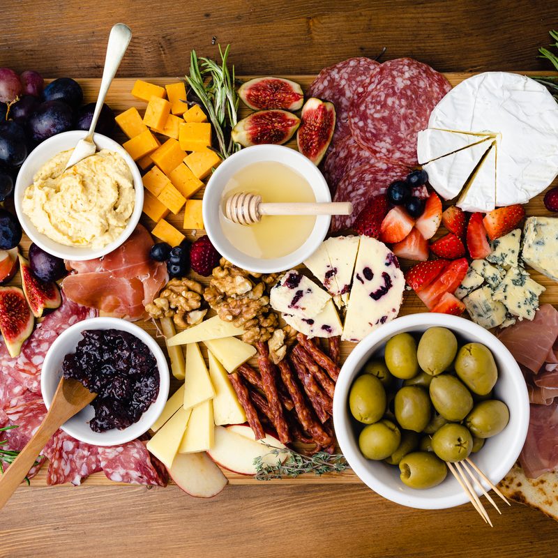 Grazing charcuterie board