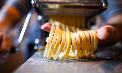 Making homemade pasta