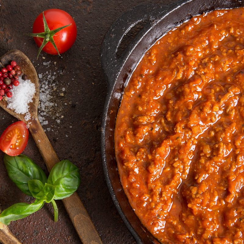 Cooking Bolognese sauce