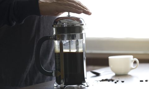 Using a French press
