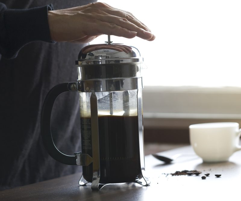 Using a French press