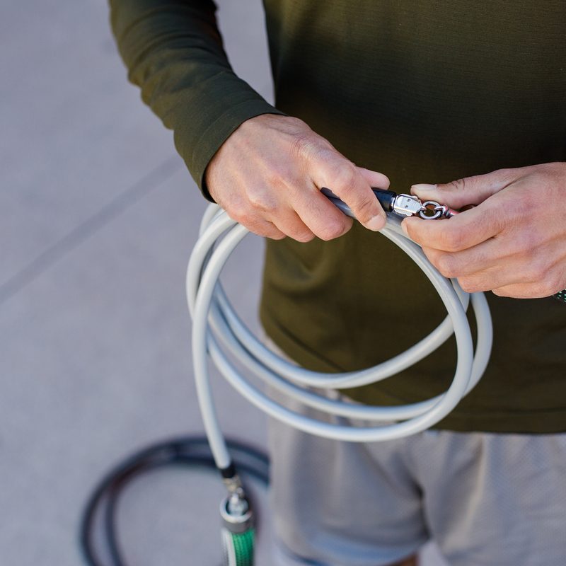 Man holding a jump rope
