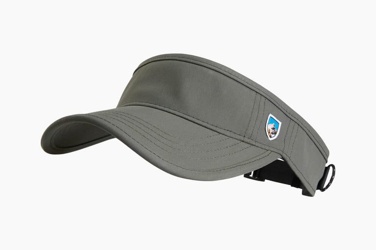 A grey Kühl Überkühl Visor on white background.
