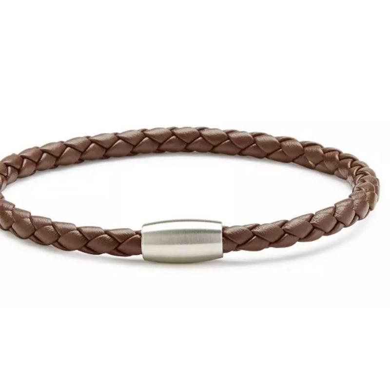 LINK UP Braided Leather Cord Bracelet