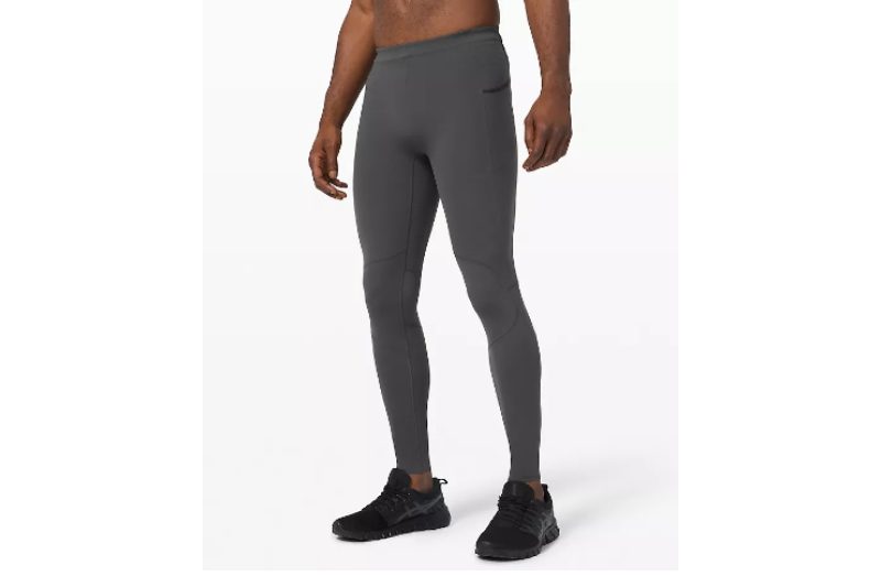 Lululemon Surge Cold Terrain Tights on a white background.