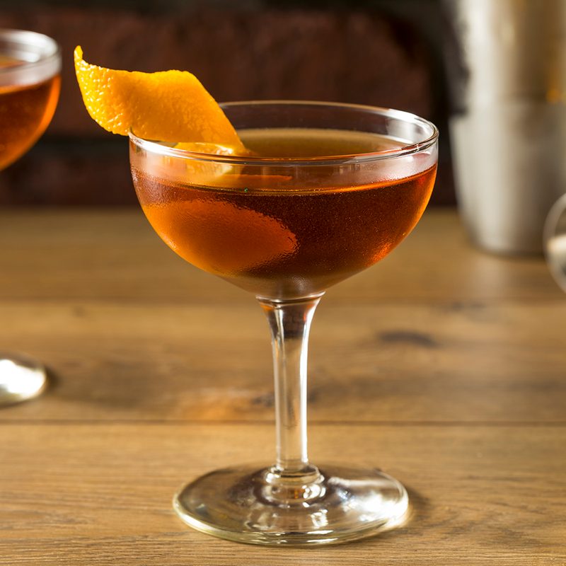 Martinez cocktail with gin