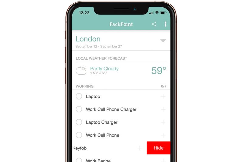 PackPoint Travel Packing App