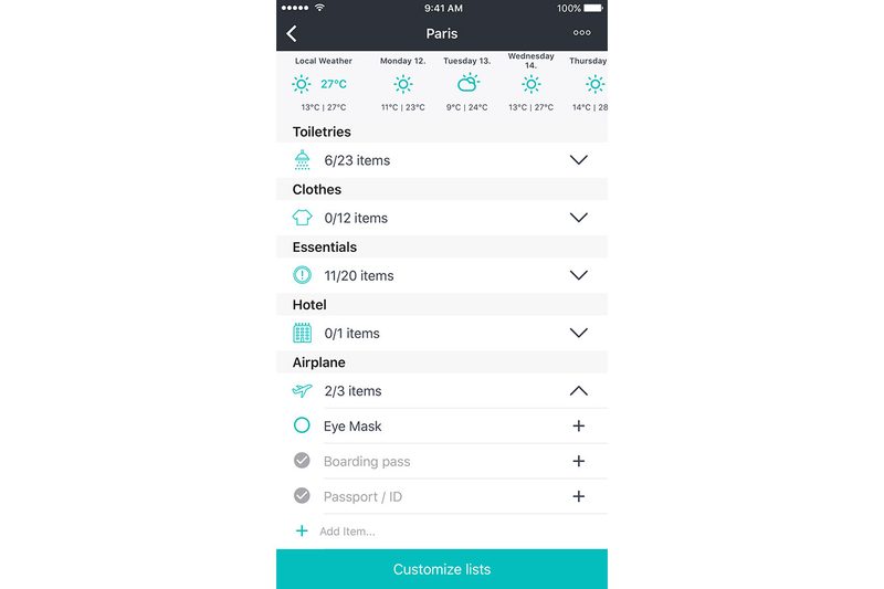 Packr Packing App