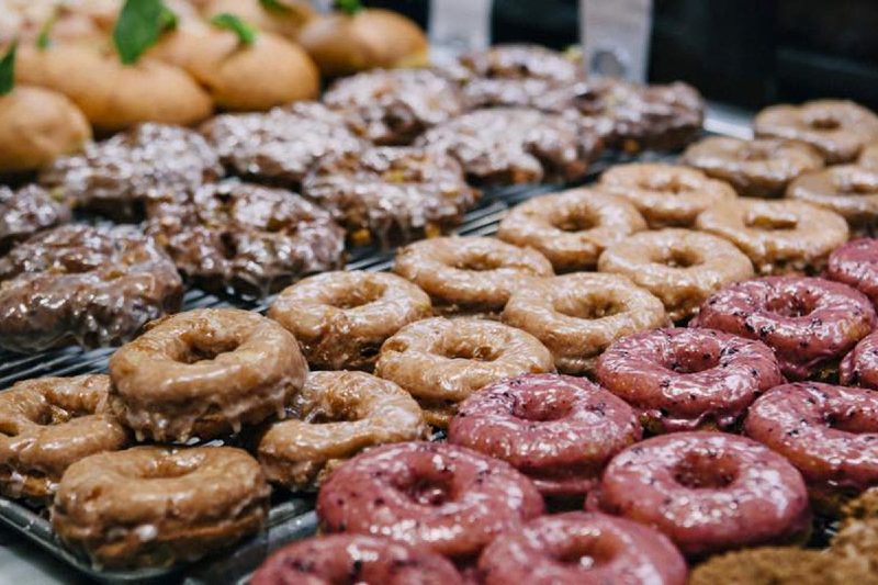 Different flavors of donuts