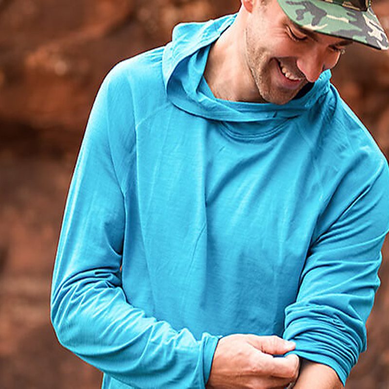 Man wearing Smartwool clothing.