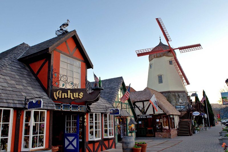 A Danish-style village of Solvang in Santa Barbara County, California