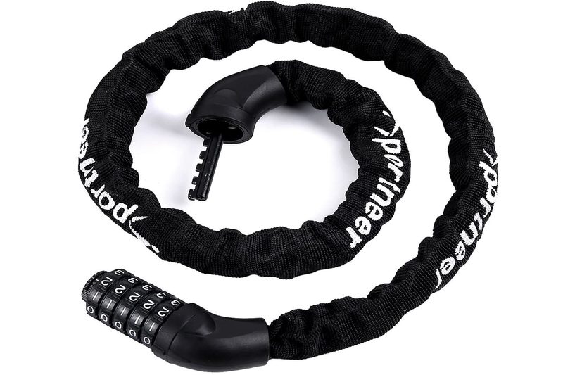 Sportneer Bicycle Chain Lock, 5-Digit Resettable