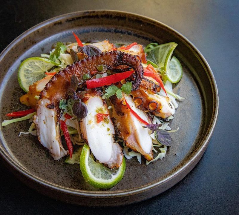 Thai grilled octopus at Tong