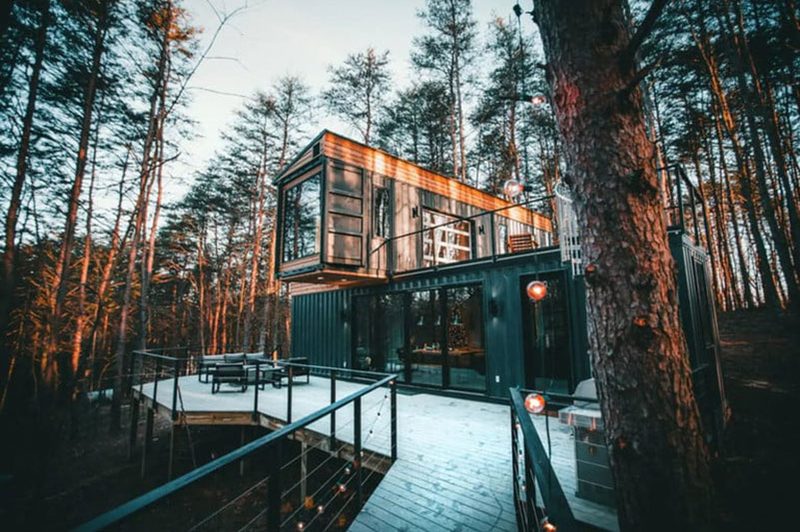 The Box Hop Shipping Container House Airbnb in Ohio