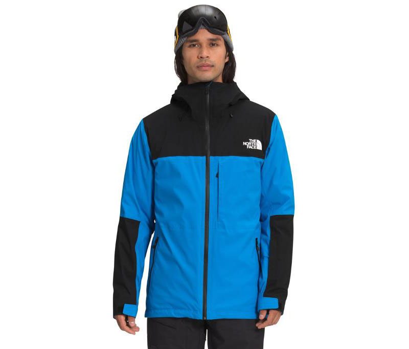 Man wearing a The North Face ThermoBall Eco Snow Triclimate 3-in-1 Jacket on a white studio background.