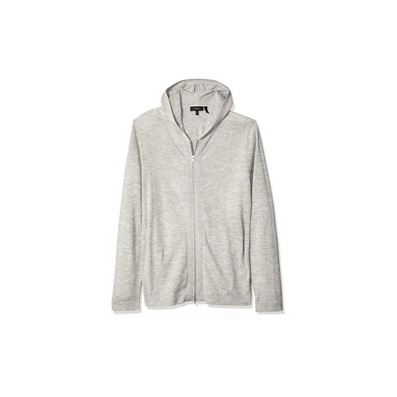 Theory Men's Lievos Full Zip Cashmere Hoodie on a white backdrop.