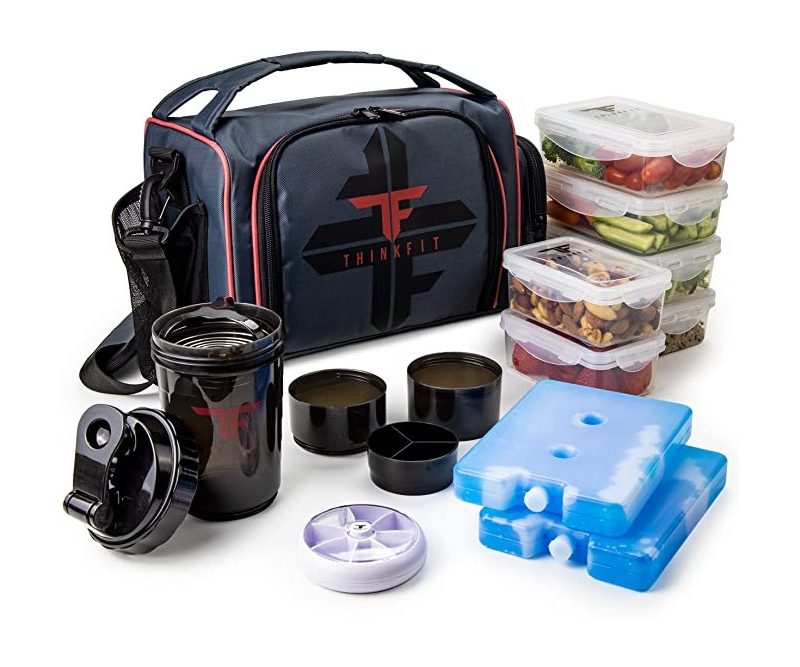The ThinkFit Insulated Meal Prep Lunch Box delivers the best meal prep organization with its inclusions as well as sturdy design.