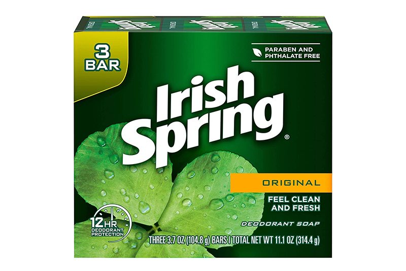 Irish Spring bar soap 3 pack.