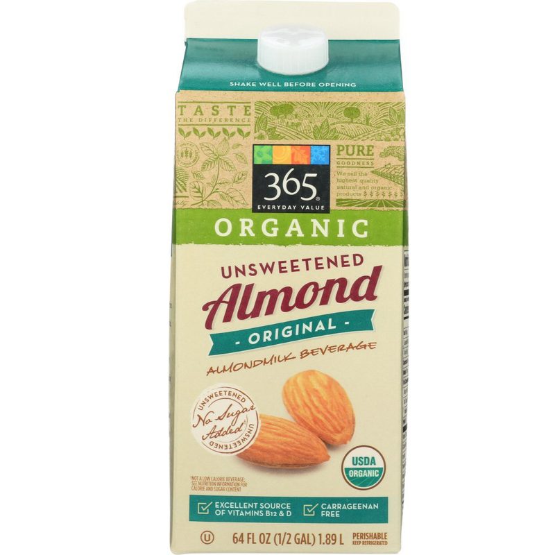 Whole Foods 365 Everyday Value Organic Unsweetened Almond Milk