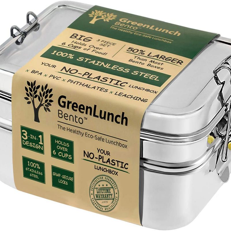 3-in-1 Stainless Steel Bento Box.