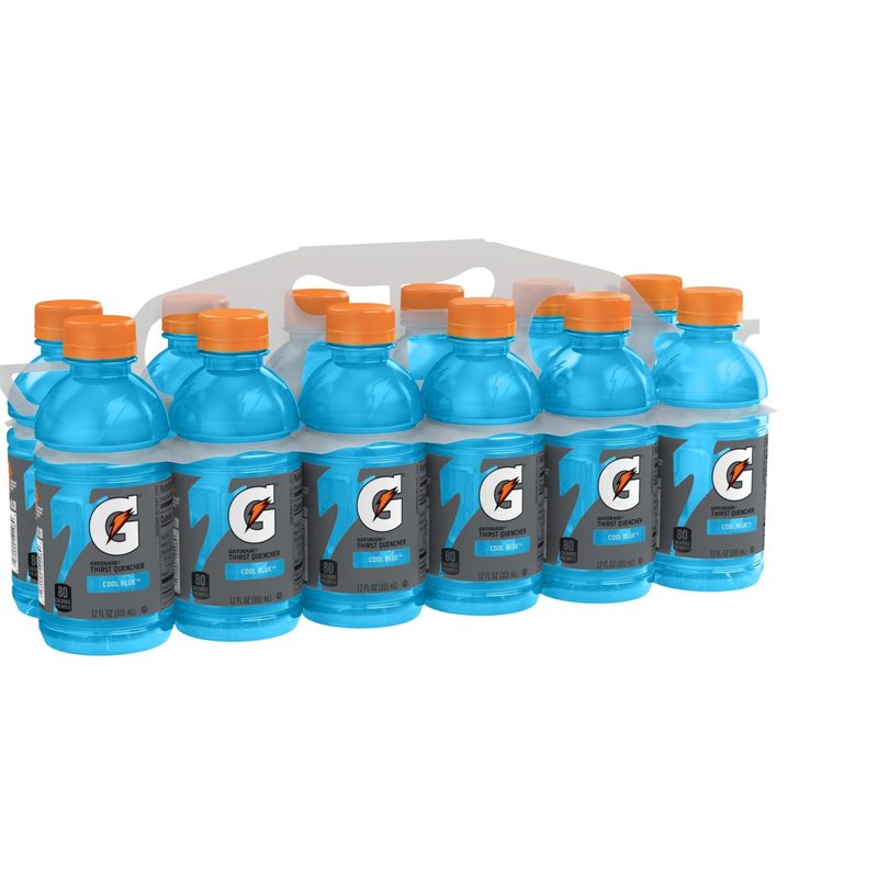 Bottles of Gatorade on white background.