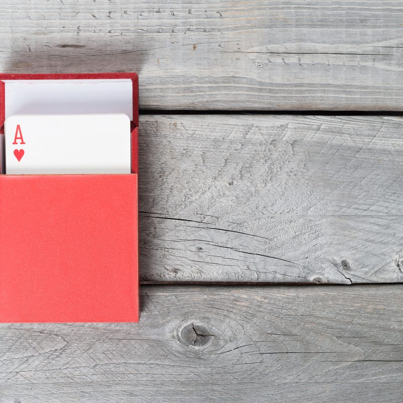 A deck of playing cards