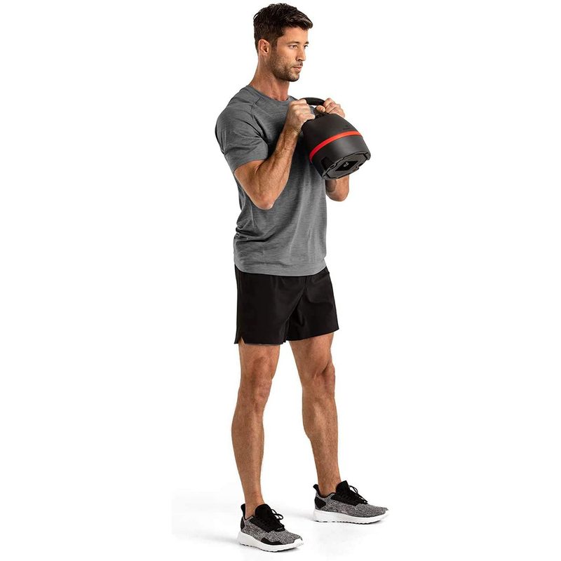 Man lifting adjustable weight.
