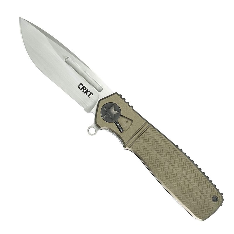 CRKT Homefront Aluminum Folding Pocket Knife isolated on a white background
