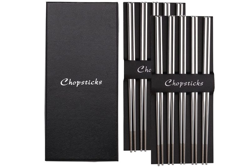 Devico 18 10 Stainless Steel Chopstick Set (5 pairs)