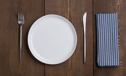 best flatware empty white plate table setting