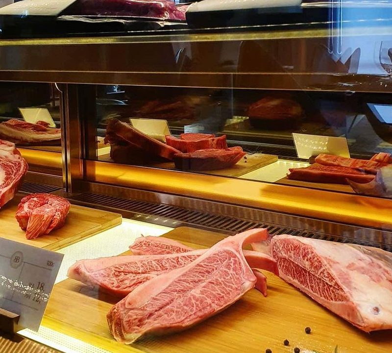 Hanwoo meat counter