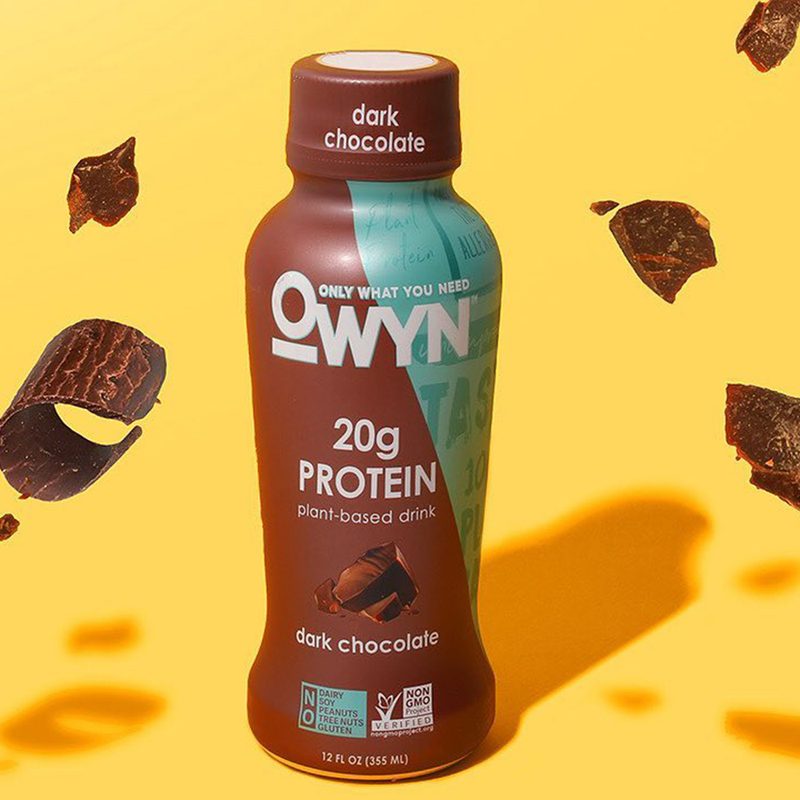Owyn chocolate protein shake.