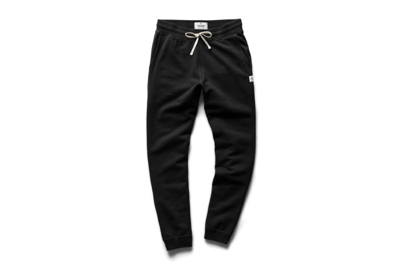 Reigning Champ Slim Sweatpants in navy.