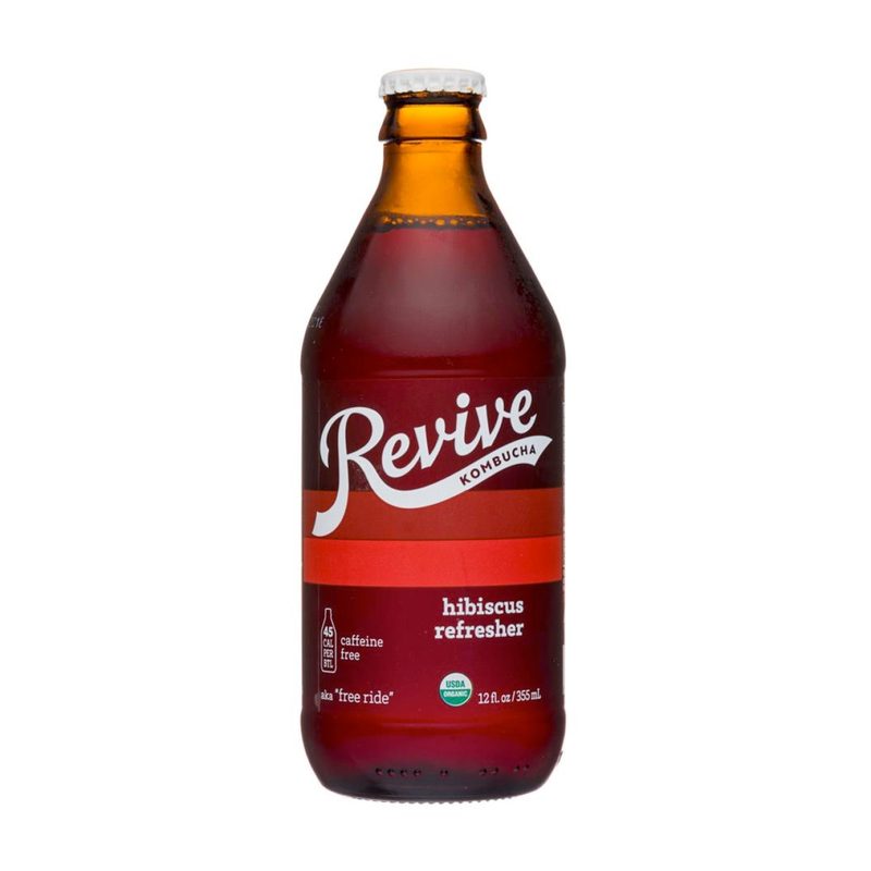 Revive Hibiscus Kombucha.