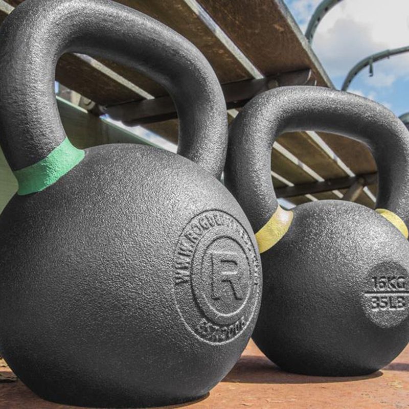 Two kettlebells