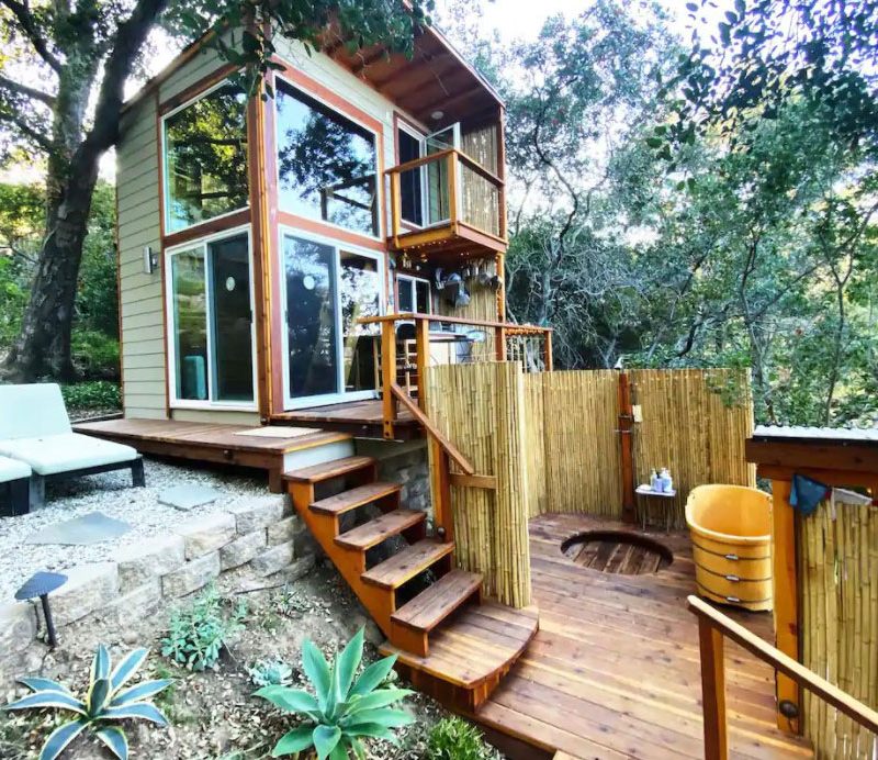 The ShangriLala Tiny House Mountain Getaway in Topanga, California.